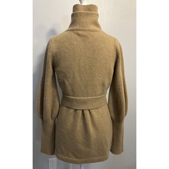 VTG 100% Cashmere Sweater XS Zip Up Jacket Military Saks Fifth Avenue 80s/90s - Picture 3 of 16